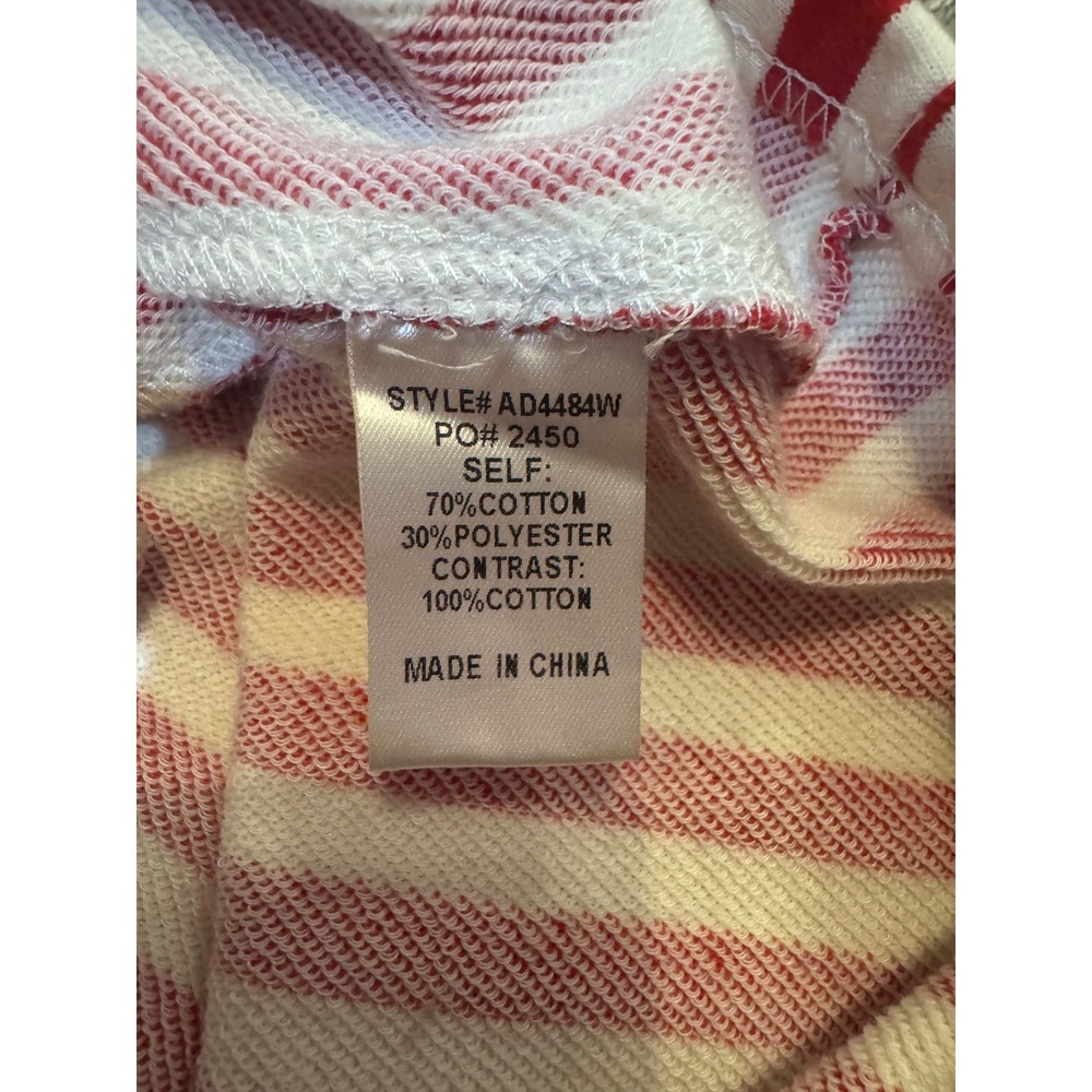 Anniewear‎ Red Striped Dress Ruffle Sleeves Tiered Casual Mini Dress S - Picture 8 of 8